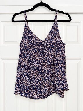 Lush Navy & Pink Floral V-Neck Camisole